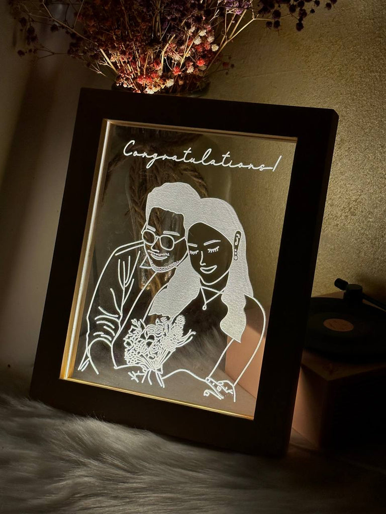 Personalized Adjustable Brightness Acrylic Photo USB Lighting Frame ...