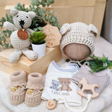 Angeliz Knitted Brown Wooden Box 10pcs Set-Neutral(Nationwide Delivery)