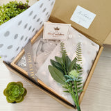 Angeliz Twin Bunny Swaddle Wooden Box 8pcs Set-Neutral(Nationwide Delivery)