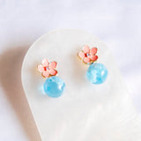 Florivine Flower Cloud Handmade Gold Earring