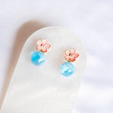 Florivine Flower Cloud Handmade Gold Earring