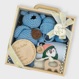 Angeliz Knitted Brown Wooden Box 10pcs Set-Neutral(Nationwide Delivery)
