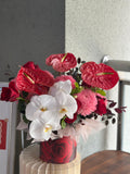 Crimson & Calm Fresh Flower Basket (Klang Valley Delivery)