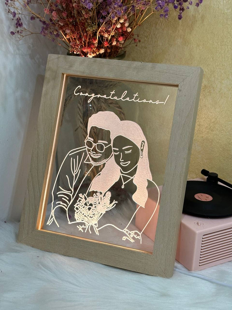 Personalized Adjustable Brightness Acrylic Photo USB Lighting Frame ...