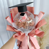 Graduation Convocation Farewell Bobo Balloon Flower Bouquet with Doll and Baby Breath | TTEEN GIFT