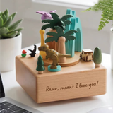 Personalised Wooden Music Box - Roars of Love Music Box (Nationwide Delivery)