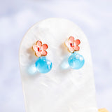 Florivine Flower Cloud Handmade Gold Earring