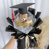 Graduation Convocation Farewell Bobo Balloon Flower Bouquet with Doll and Baby Breath | TTEEN GIFT