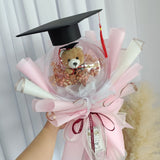 Graduation Convocation Farewell Bobo Balloon Flower Bouquet with Doll and Baby Breath | TTEEN GIFT