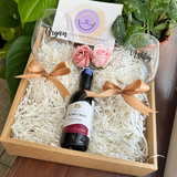 Personalised Couple Wine Glass Set (Nationwide Delivery)