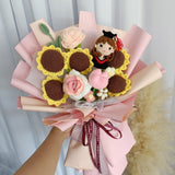 Graduation Gift – Crochet Flower Knitted Wool Bouquet for Birthday, Teacher, Friend | TTEEN GIFT