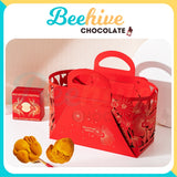 Mid-Autumn Mini Mooncakes Red Basket Gift Box Set 6pcs [Halal]