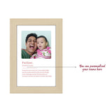Personalised Photo Frame - for Father with Photo