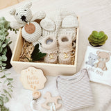 Angeliz Knitted Brown Wooden Box 10pcs Set-Neutral(Nationwide Delivery)