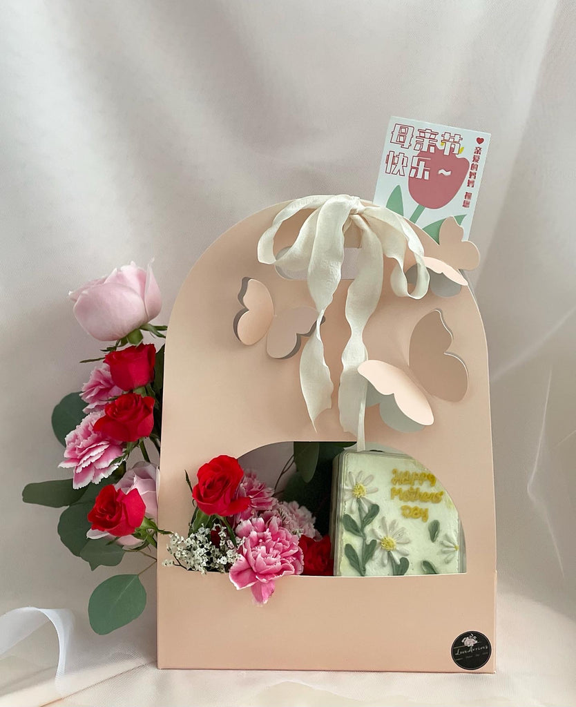 Mini cake box flower gift set (Kota Kinabalu Delivery Only)