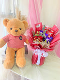Chocolate Bouquet With Teddy Bear (Penang Delivery only)