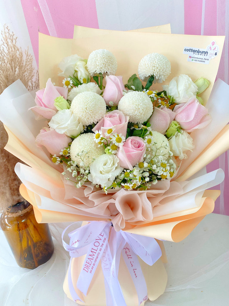 Pastel Color Flower Bouquet (Fresh Flower) (Penang Delivery Only) Giftr Malaysia's Leading