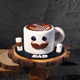 Coffee Mug Designer Cake - Father's Day Flowers & Gifts 2026