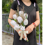 Artificial White Tulips Bridal Hand Bouquet (Klang Valley Delivery Only)
