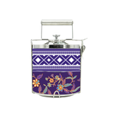 BDARI Tiffin Carrier - Dark Purple Floral Batik (Nationwide Delivery)