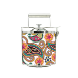 BDARI Tiffin Carrier - White Paisley (Nationwide Delivery)