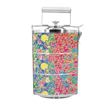 BDARI Tiffin Carrier - Blue Pink Batik (Nationwide Delivery)