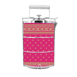 BDARI Tiffin Carrier - Indian Saree Hot Pink (Nationwide Delivery)