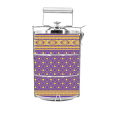 BDARI Tiffin Carrier - Indian Saree Royal Purple (Nationwide Delivery)