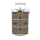 BDARI Tiffin Carrier - Purple Golden Flower (Nationwide Delivery)