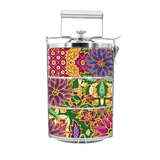BDARI Tiffin Carrier - Maroon Green Batik (Nationwide Delivery)