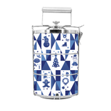 BDARI Tiffin Carrier - Abstract Christmas Blue (Nationwide Delivery)