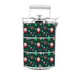 BDARI Tiffin Carrier - Green Christmas (Nationwide Delivery)