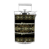 BDARI Tiffin Carrier - Black Songket (Nationwide Delivery)