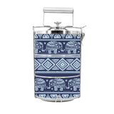 BDARI Tiffin Carrier - Blue Ethnic Elephant (Nationwide Delivery)