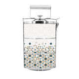 BDARI Tiffin Carrier - Arabic Geometric Tiles (Nationwide Delivery)