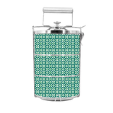 BDARI Tiffin Carrier - Green Mosaic Tiles  (Nationwide Delivery)