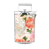 BDARI Tiffin Carrier - White Rose (Nationwide Delivery)