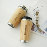 Personalized Bamboo Travel Coffee Mug Tumbler (Can add name or emoji, no picture) ( 4 -6 working days)