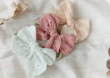 Add-On Embroidered Baby Bow Headbands - Set of Three