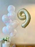 Giant Numeric Foil Balloon with 9's Helium Balloon Bundle (Kuching Delivery)
