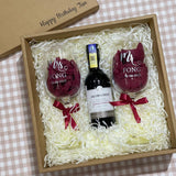 Personalised Wine Glass Set With Wine (Nationwide Delivery)