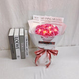 Rose Meaning My Love - 19 Stalks Soap Rose Flower Bouquet ( Kuantan Delivery )