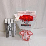 Rose Meaning My Love - 19 Stalks Soap Rose Flower Bouquet ( Kuantan Delivery )