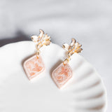 Blush Floral Poise Polymer Clay Earring (Nationwide Delivery) - CNY Hampers & Gifts 2025