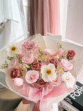 Pink theme mix rose bouquet - Soap Flower ( Klang Valley Delivery ) - Valentine's Day Flowers & Gifts 2025