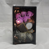 Gift Box -5 Stalks Soap Rose Flower Bouquet Gift Box With Bunny Toy & LED Light (Kuantan Delivery)