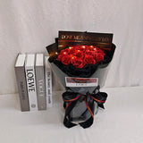 Rose Meaning My Love - 19 Stalks Soap Rose Flower Bouquet ( Kuantan Delivery )