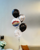 Black and White Birthday Balloon (Kuching Delivery)