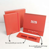 Personalised Gift Box - Notebook Set with Pen with Calendar (Nationwide Delivery)