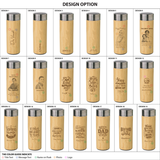 Personalized Smart Bamboo Thermal Flask with Gift Box (Nationwide Free Delivery)